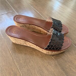 Tory Burch Daisy Cork Wedge Sandals
